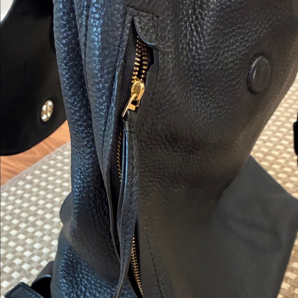 Tory Burch Black Pebbled Leather Backpack - Picture 4 of 11